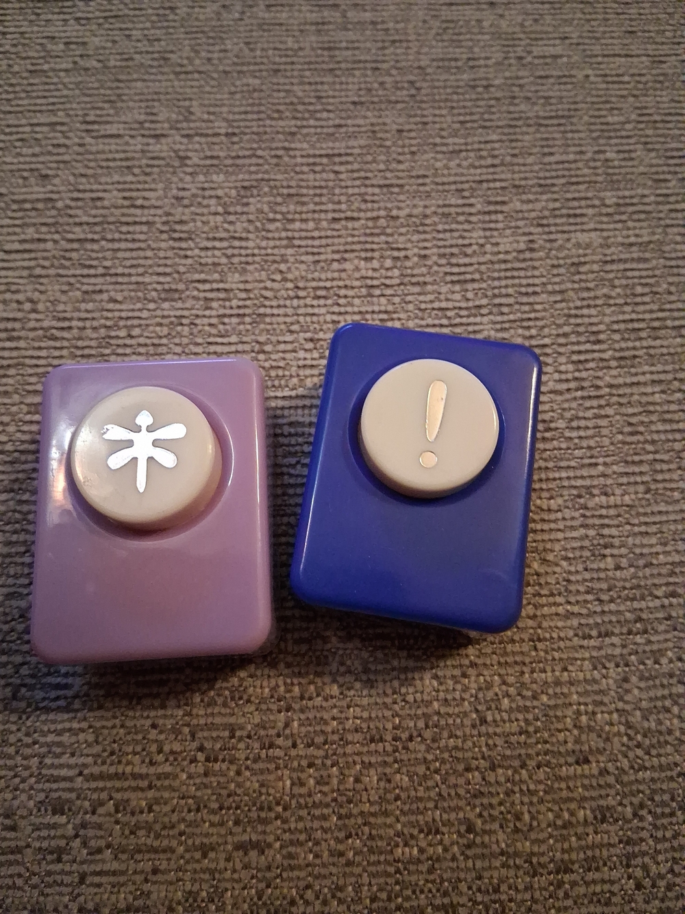 Set of Two Decorative Craft Punches in Lavender and Blue